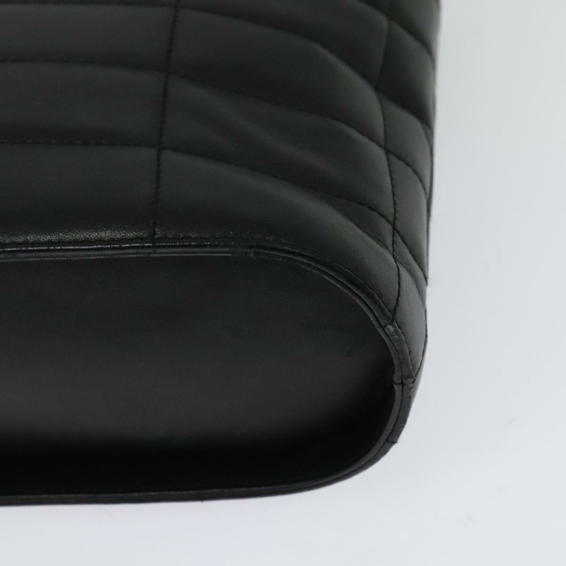 【日本直送】香奈兒 Choco Bar 手提包 皮革 黑色 銀色 CC 正品 126757-12