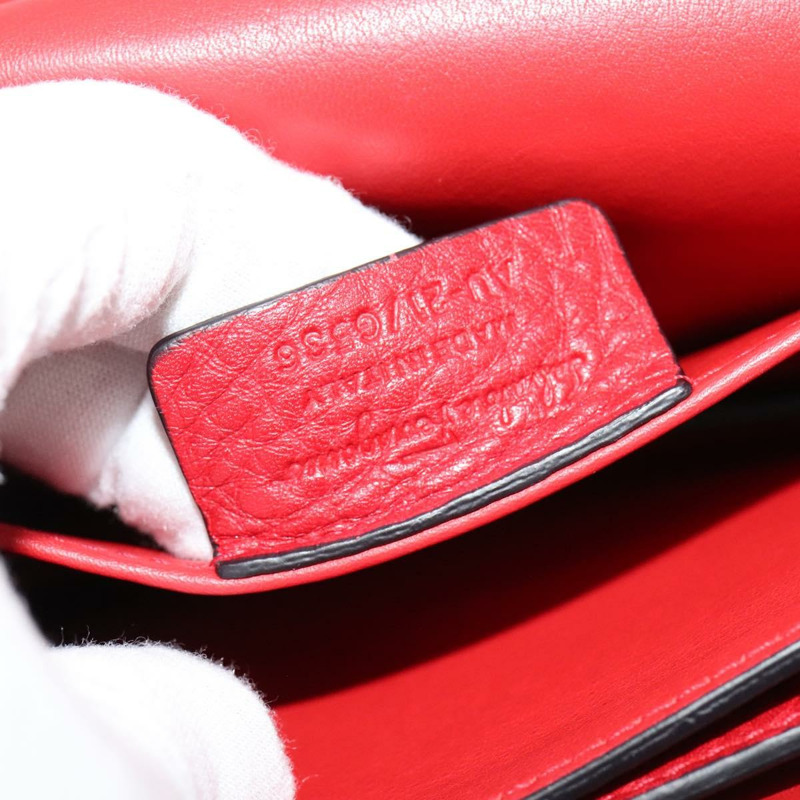 【日本直送】Salvatore Ferragamo Vala 鏈條單肩包 皮革 紅金色 正品 gh168-11