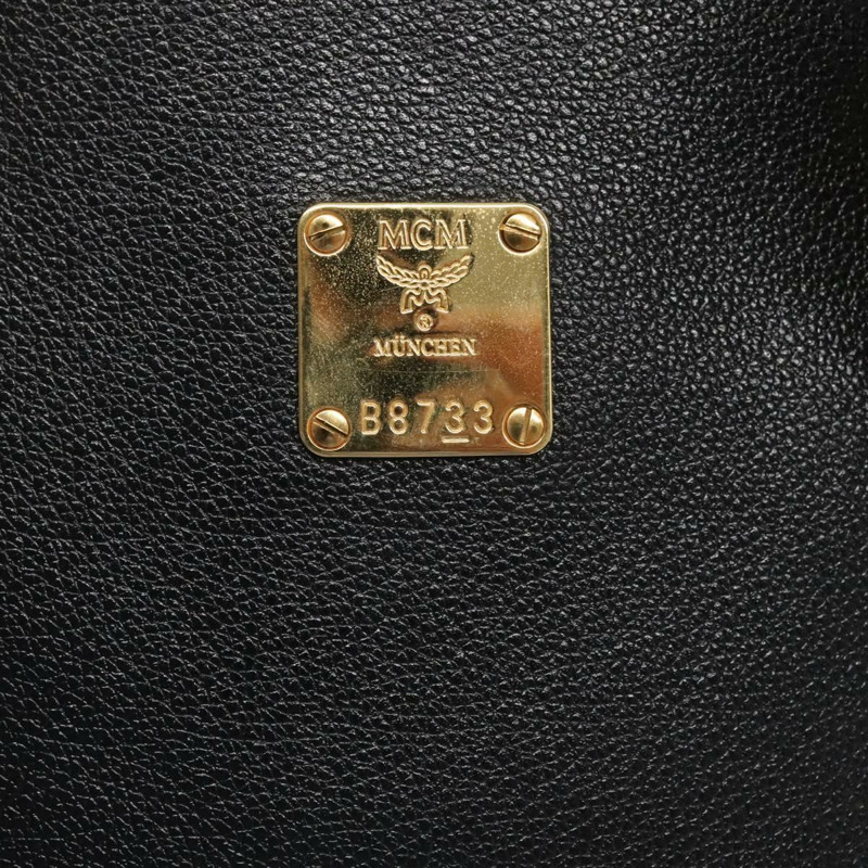 【日本直送】MCM 鉚釘手提包 皮革 黑金色 正品 127024-13
