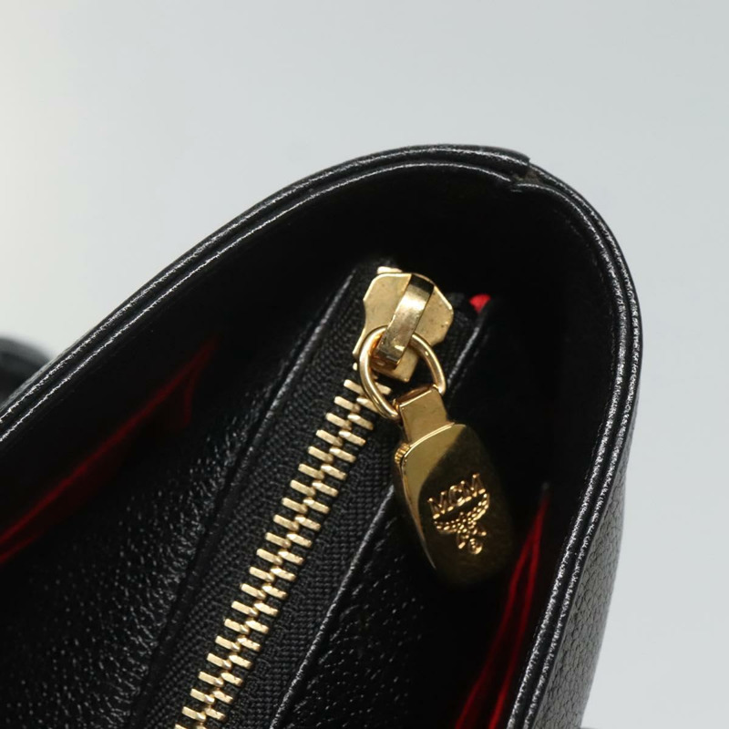 【日本直送】MCM 鉚釘手提包 皮革 黑金色 正品 127024-14