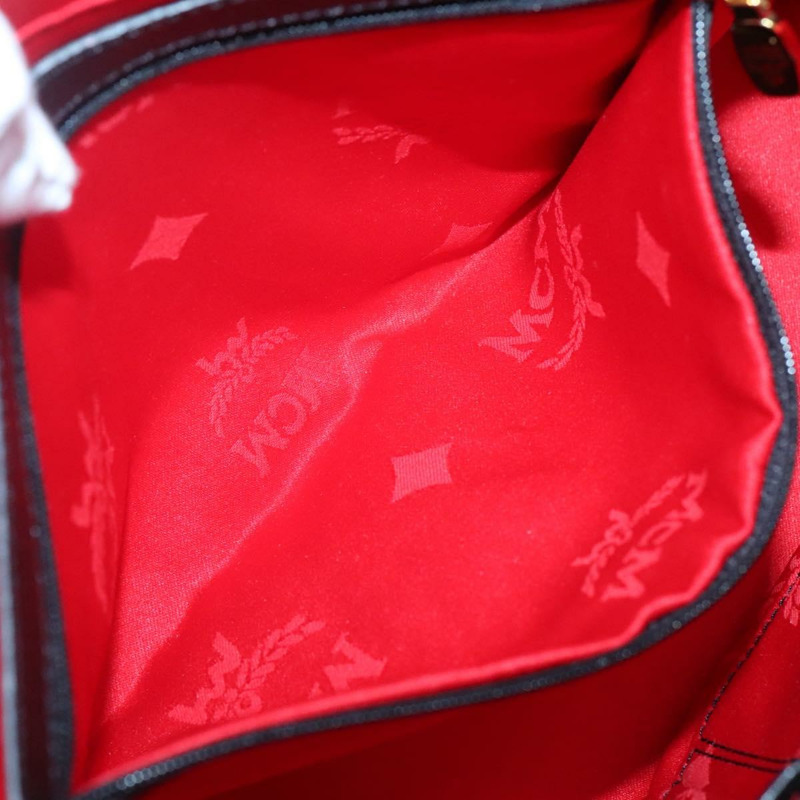 【日本直送】MCM 鉚釘手提包 皮革 黑金色 正品 127024-19