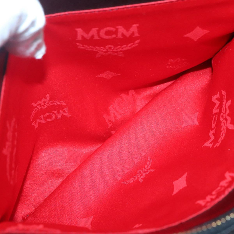 【日本直送】MCM 鉚釘手提包 皮革 黑金色 正品 127024-21