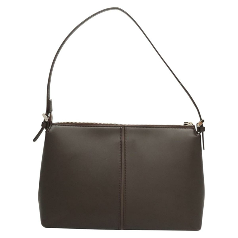 【日本直送】BURBERRY 棕色銀色皮革單肩包 正品 BA2674-1