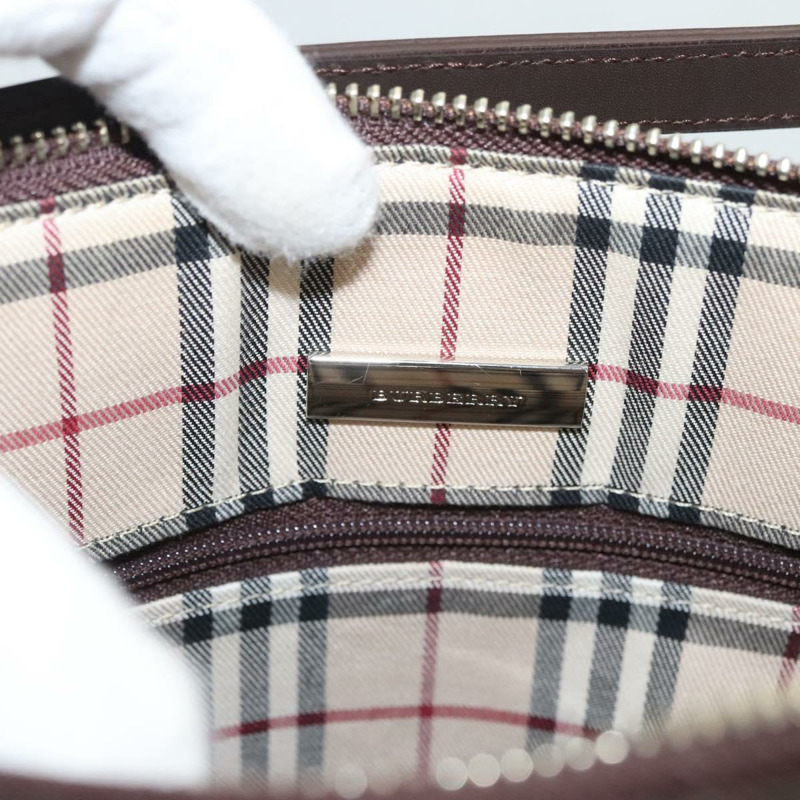 【日本直送】BURBERRY 棕色銀色皮革單肩包 正品 BA2674-17
