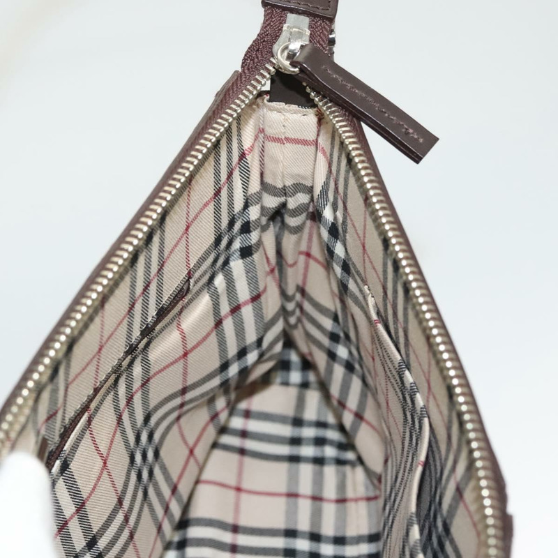 【日本直送】BURBERRY 棕色銀色皮革單肩包 正品 BA2674-18