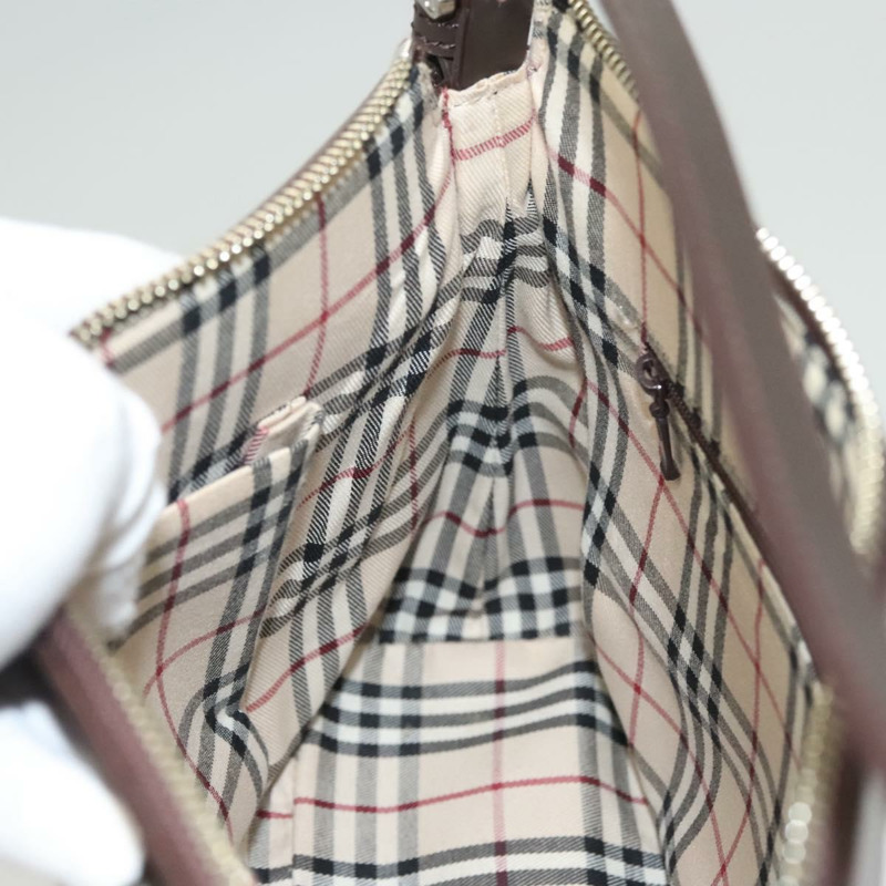 【日本直送】BURBERRY 棕色銀色皮革單肩包 正品 BA2674-19