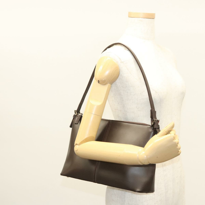 【日本直送】BURBERRY 棕色銀色皮革單肩包 正品 BA2674-22