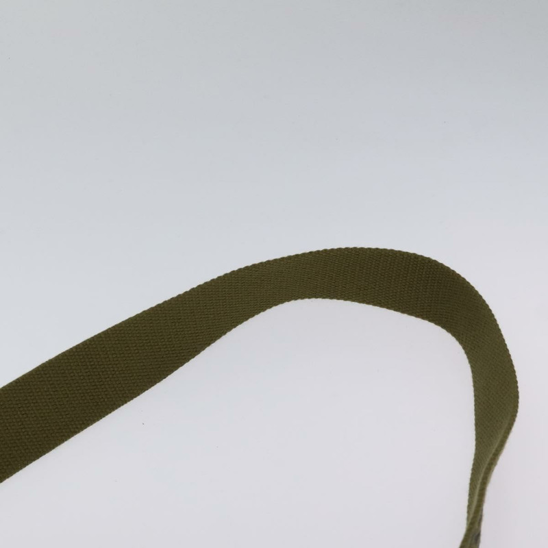 【日本直送】香奈兒刺繡塗鴉單背包 帆布皮革 卡其色 CC 標誌 Auth 121519SV-7