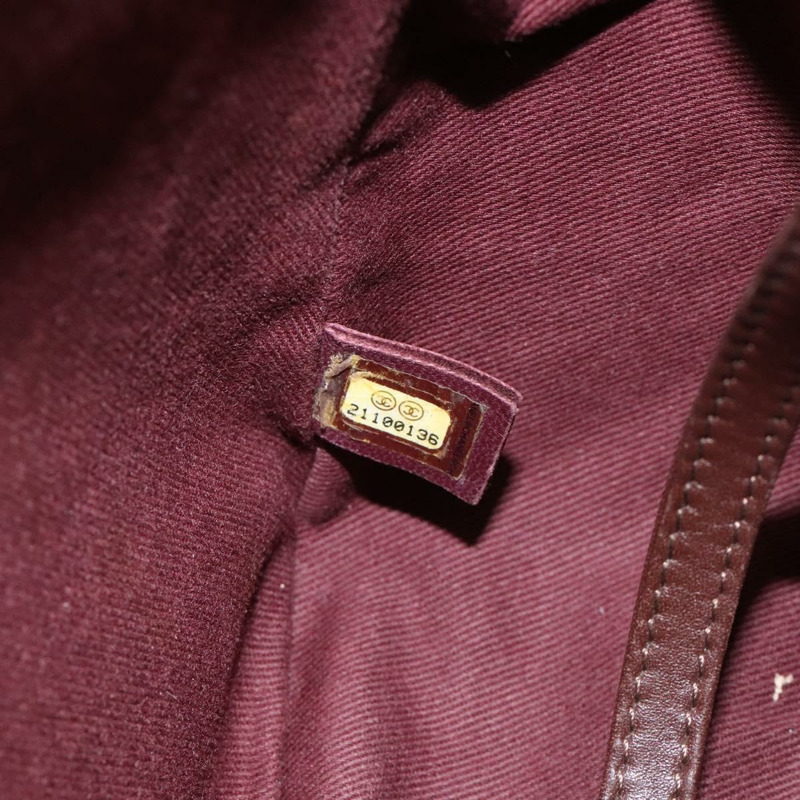 【日本直送】香奈兒刺繡塗鴉單背包 帆布皮革 卡其色 CC 標誌 Auth 121519SV-22