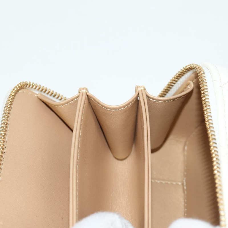 【日本直送】香奈兒 (CHANEL) 錢包鏈條肩帶羊皮金白色雙C標誌 Auth 123520SM-21