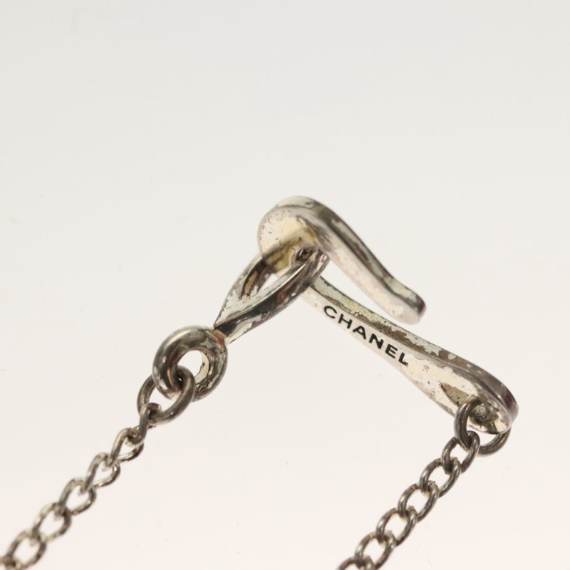 【日本直送】香奈兒四葉草項鍊 金屬 銀色 CC Auth bs26614-17