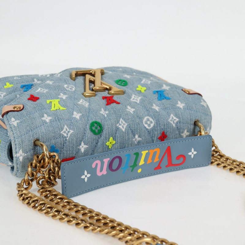 【日本直送】路易威登 New Wave 鏈條包 MM 手提包 淺藍色 M53692 LV 正品 BD2243SM-5