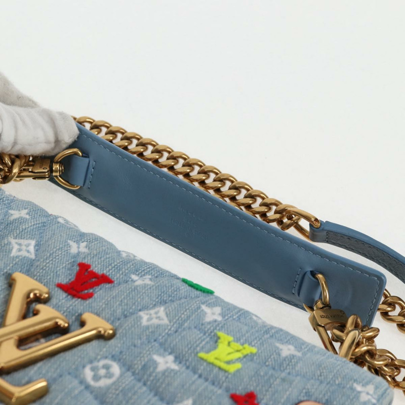 【日本直送】路易威登 New Wave 鏈條包 MM 手提包 淺藍色 M53692 LV 正品 BD2243SM-6