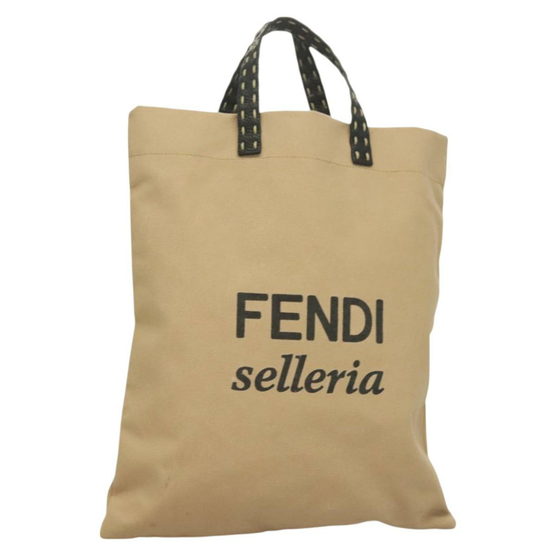 【日本直送】FENDI Celeria 手提包 帆布 米色 正品 hk2789-0
