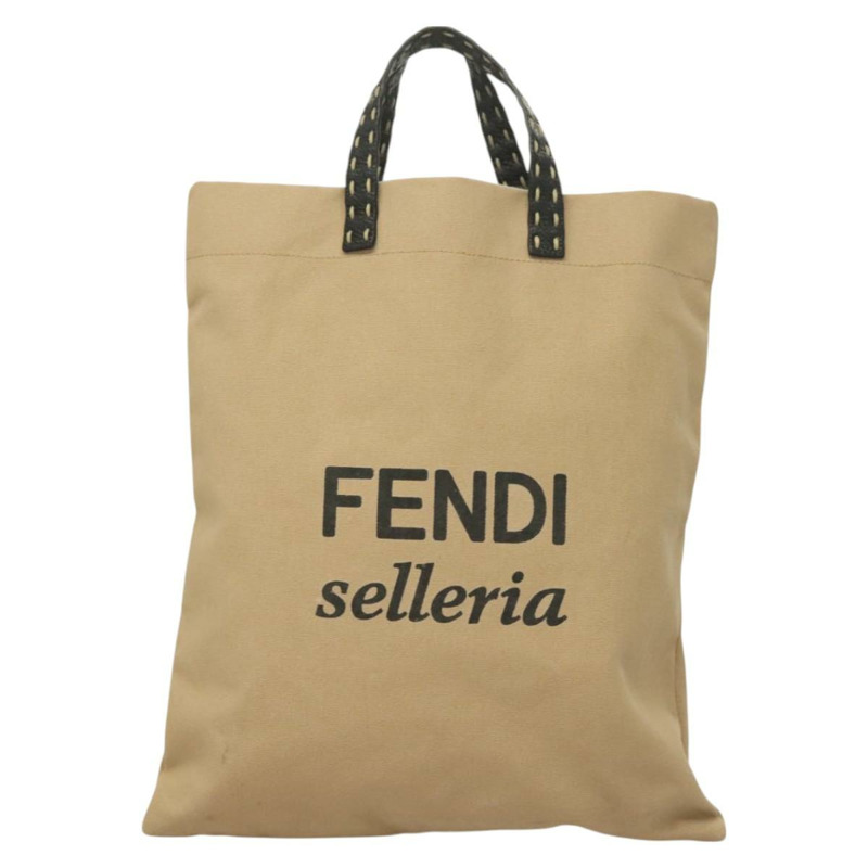 【日本直送】FENDI Celeria 手提包 帆布 米色 正品 hk2789-1