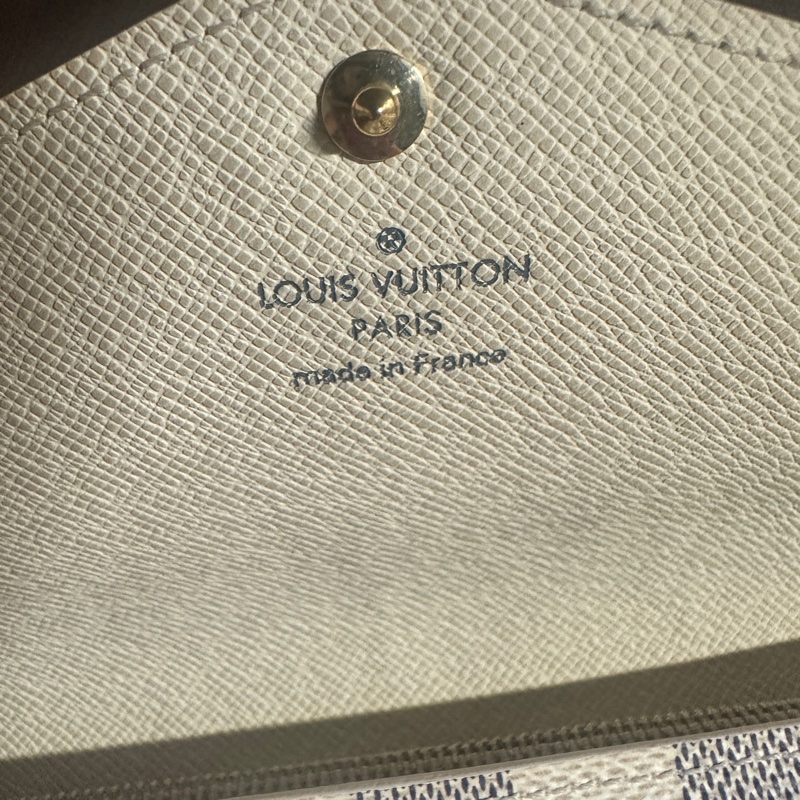 LV 路易威登白色棋盤格長夾皮夾-2