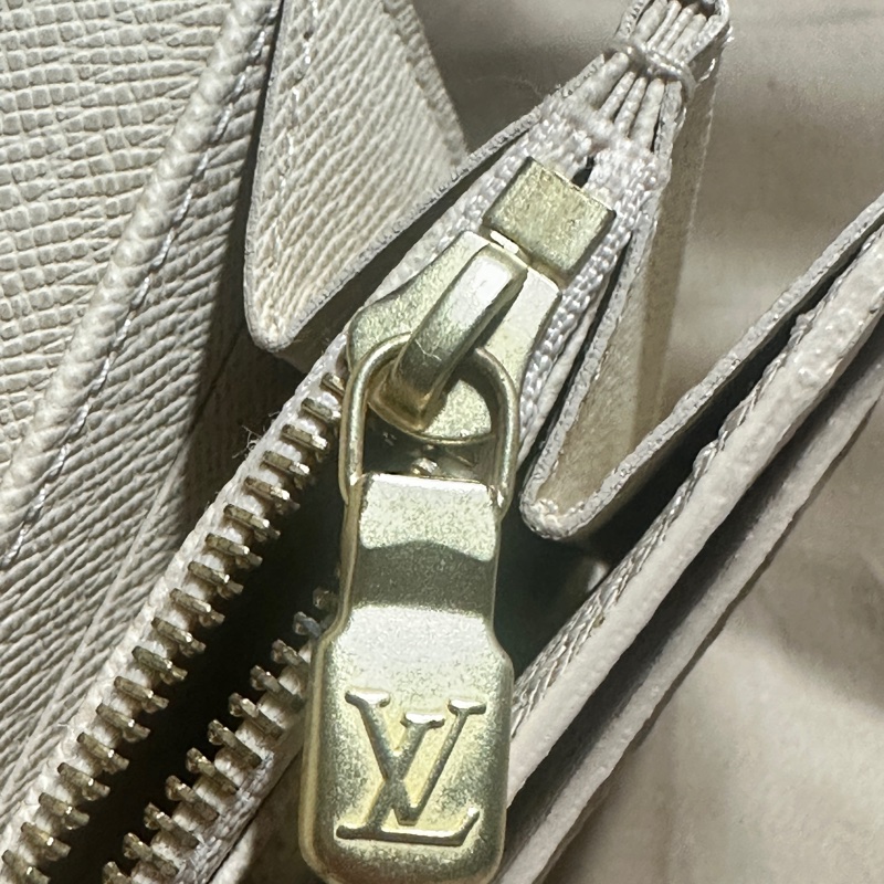 LV 路易威登白色棋盤格長夾皮夾-13