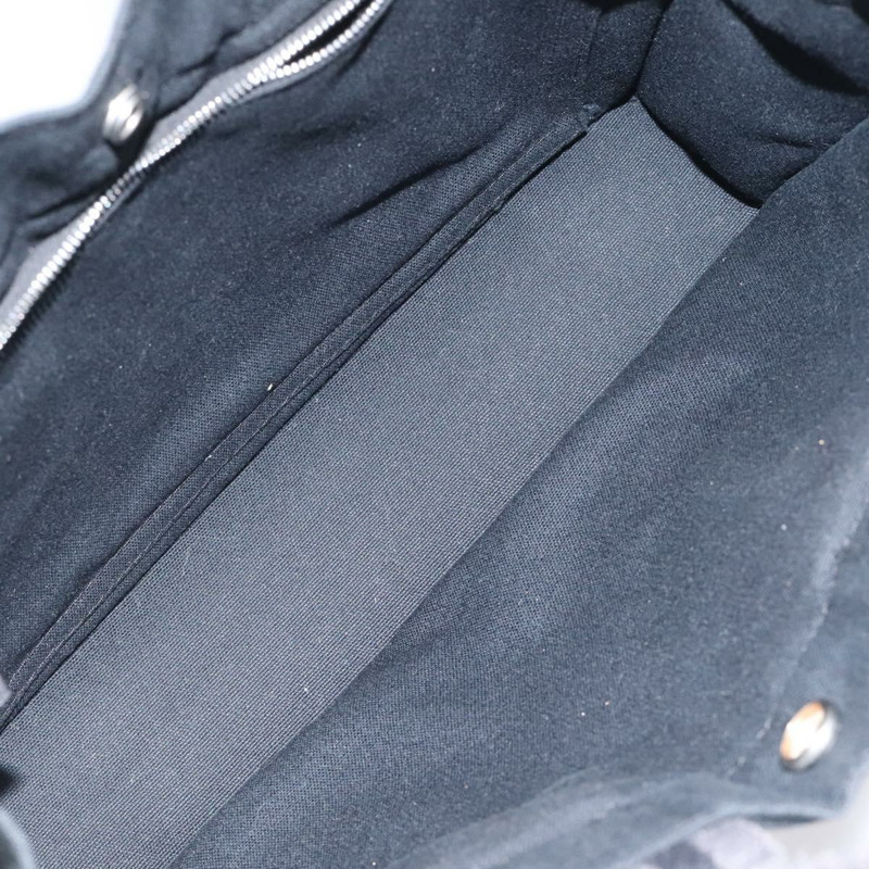 【日本直送】愛馬仕 Fourre Tout PM 手提包 帆布 黑灰銀 正品 125005-9