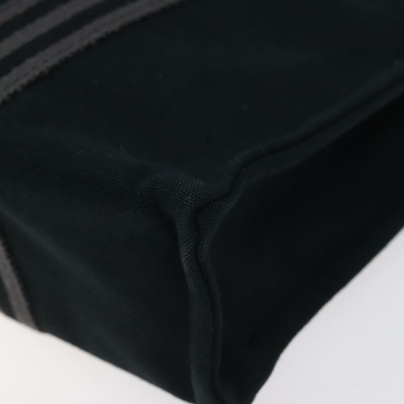 【日本直送】愛馬仕 Fourre Tout PM 手提包 帆布 黑灰銀 正品 125005-14