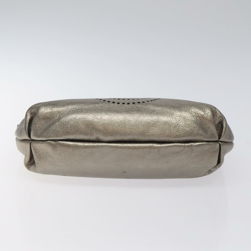 【日本直送】Salvatore Ferragamo Gancini 手袋 皮革 銀色 正品 121217-4