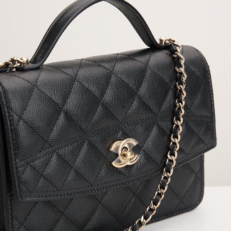 Chanel 25c 小書包/黑金牛-18
