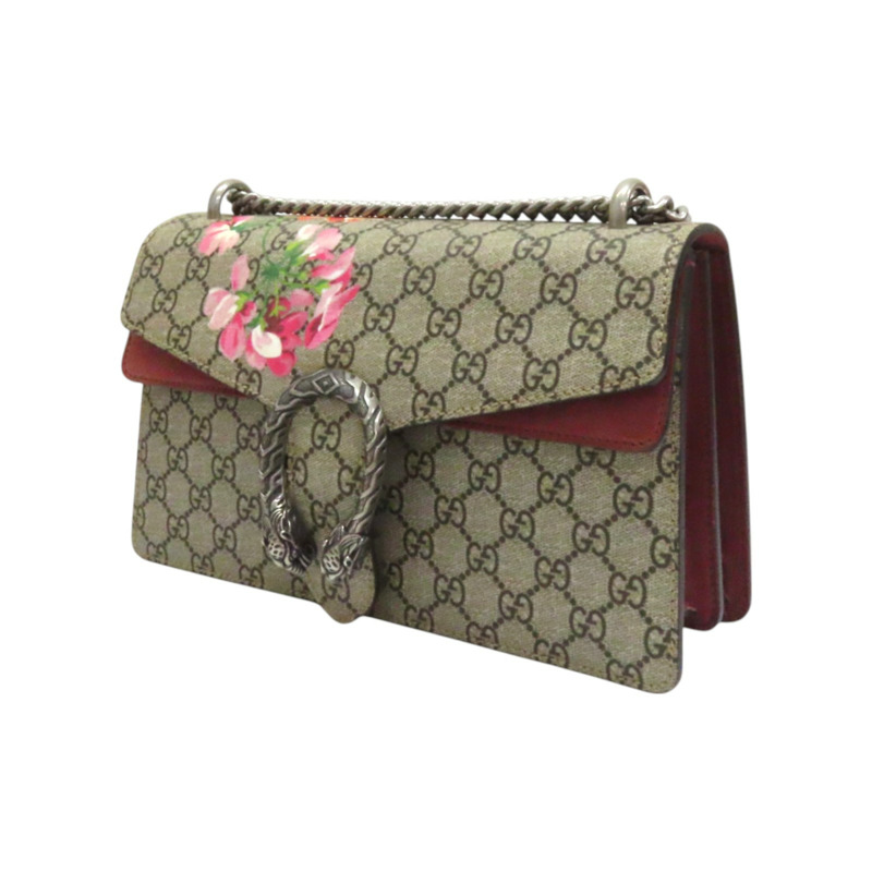 烏木色 GG Supreme Blooms 帆布 Dionysus 酒神包 肩背包 400249-2