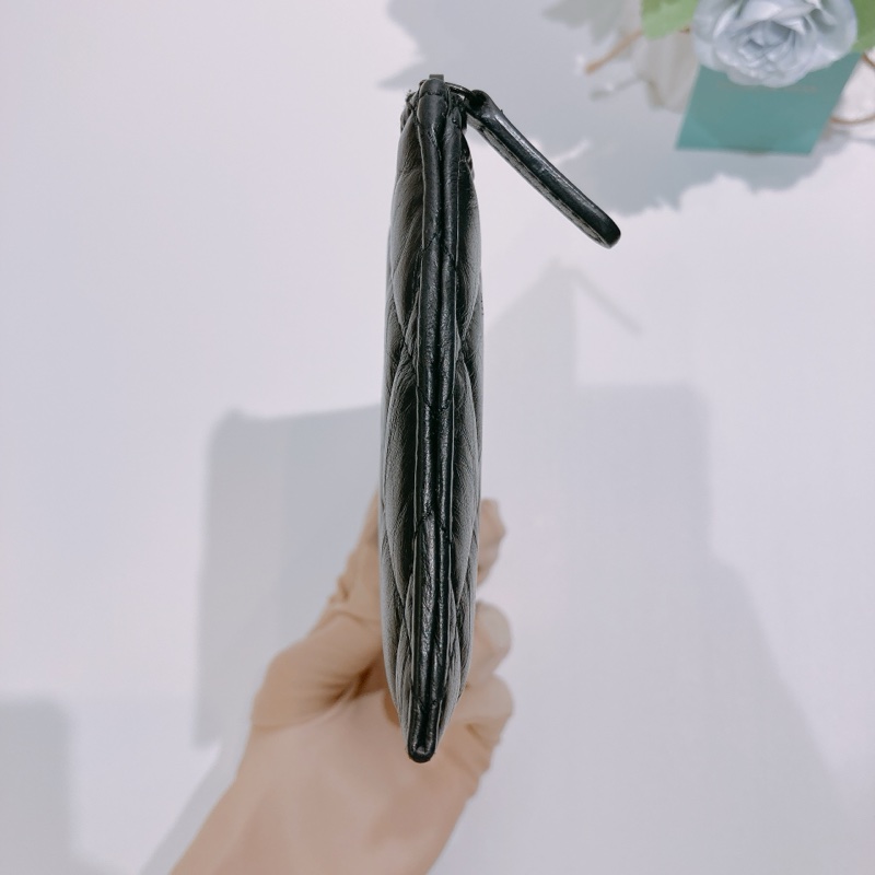 TW4313 Chanel香奈兒全黑拉鏈長款卡包 2.55 Zipped Pouch So Black-2