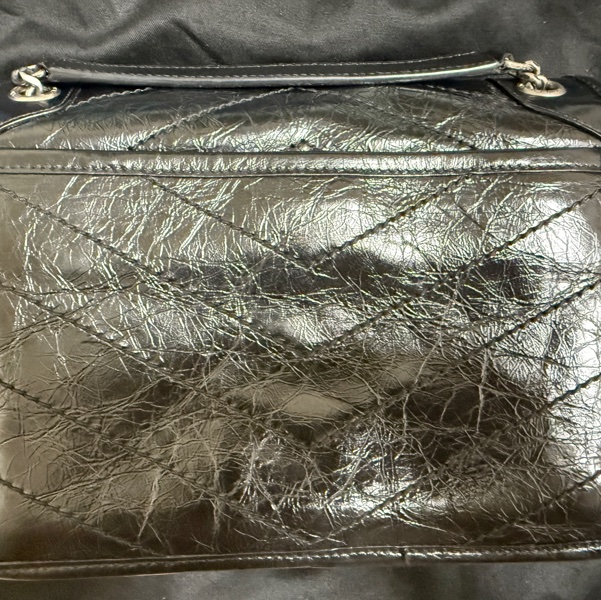 YSL Niki baby 黑銀有D扣-6