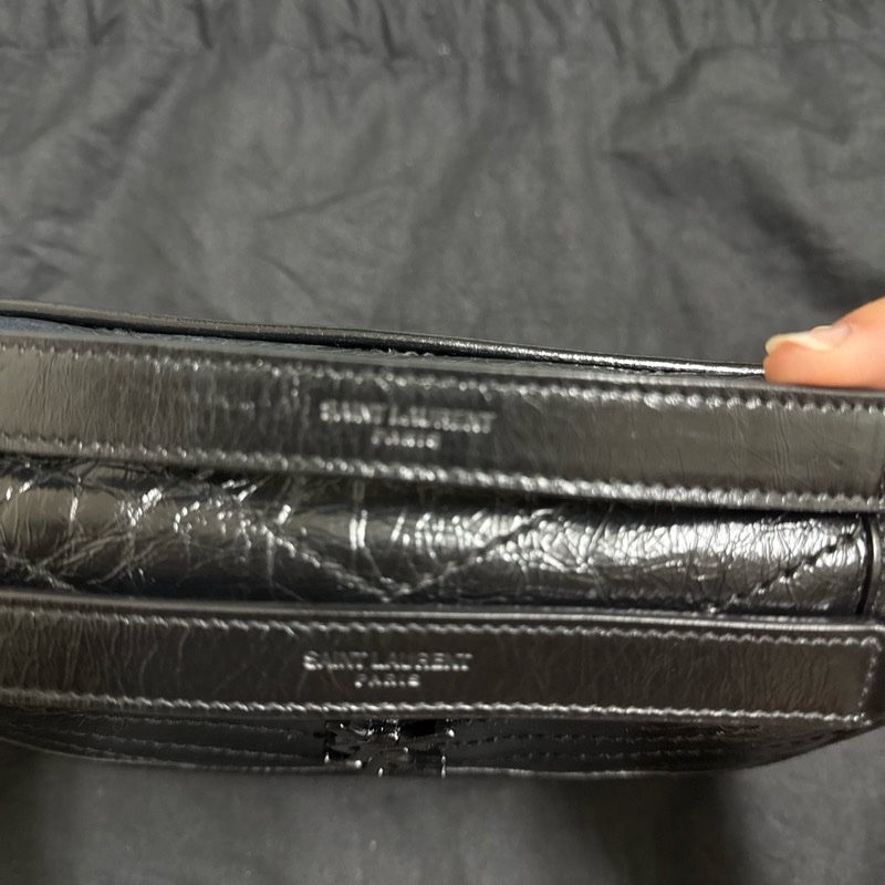 YSL Niki baby 黑銀有D扣-10