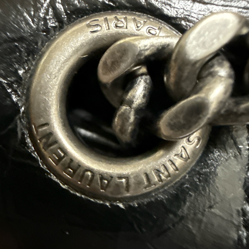 YSL Niki baby 黑銀有D扣-12