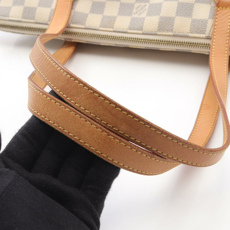 LOUIS VUITTON Totally MM 單肩托特包 N51262 Damier Azur 帆布 白色 二手-5