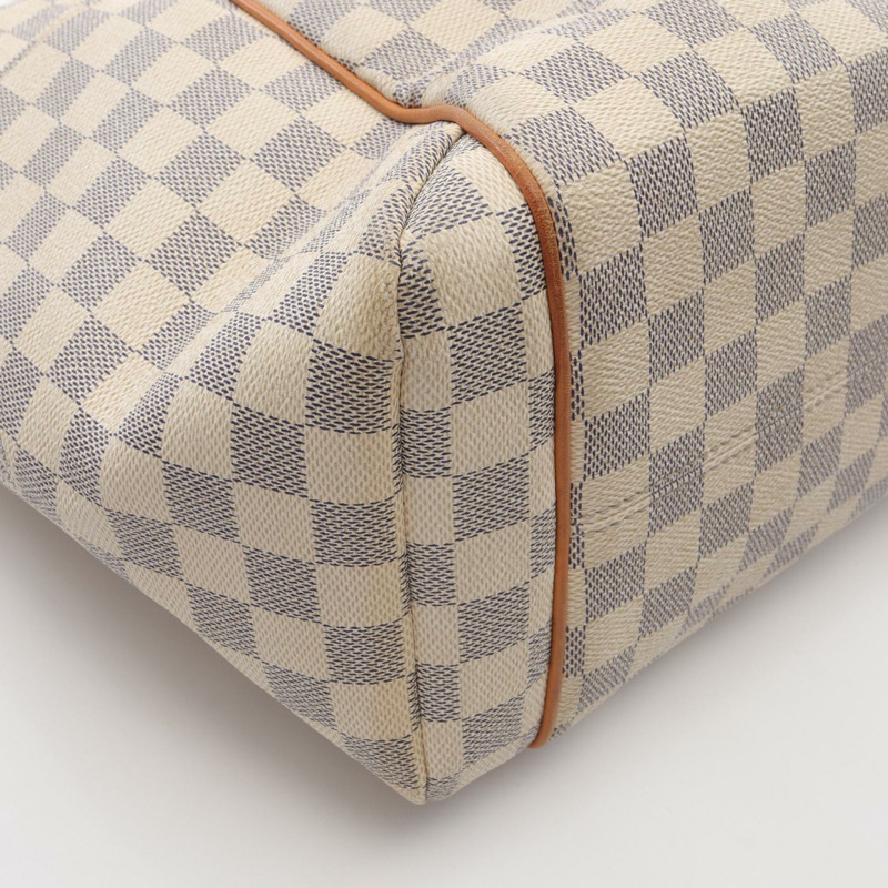 LOUIS VUITTON Totally MM 單肩托特包 N51262 Damier Azur 帆布 白色 二手-7