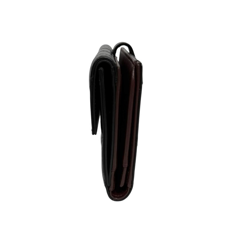 【美收精品】CHANEL 黑色羊皮菱格紋長夾 3-69-2
