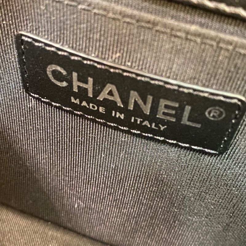 CHANEL BOY Calfskin & Ruthenium-Finish Metal 25cm-14