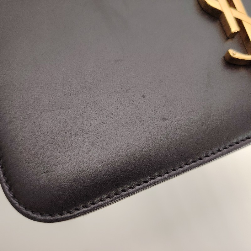 SAINT LAURENT University 黑色 牛皮 金扣-9