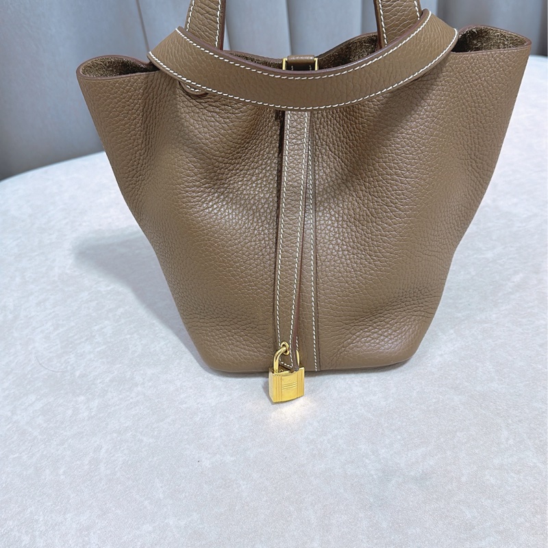 愛馬仕HERMES_Picotin/18/大象灰/金扣-7