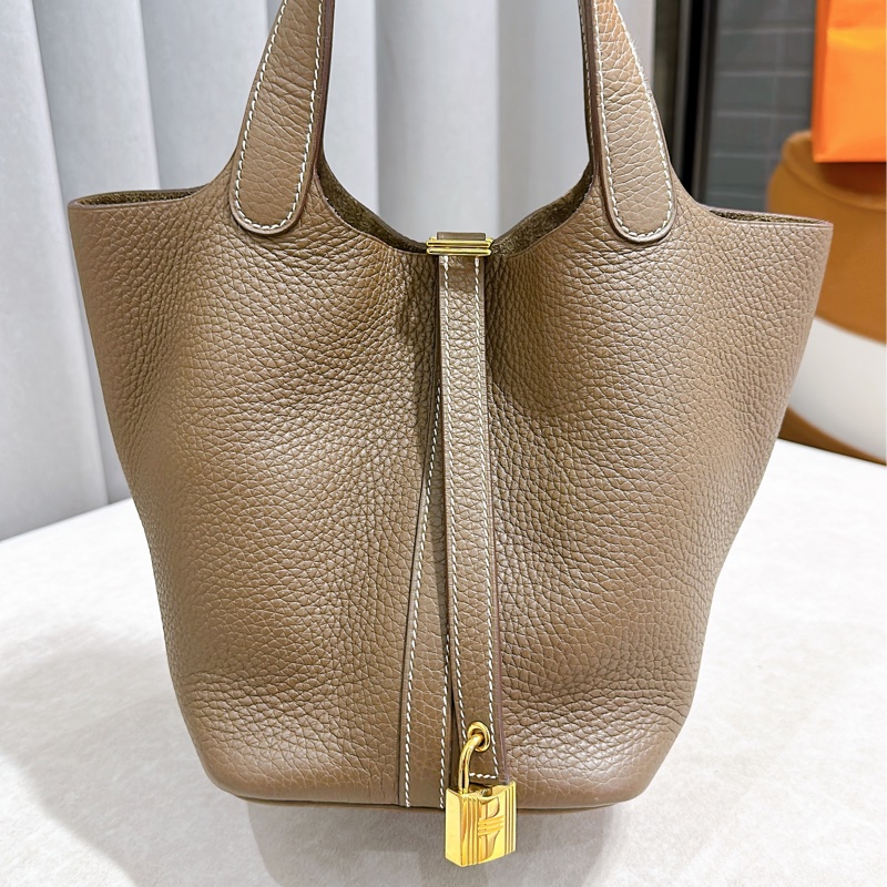 愛馬仕HERMES_Picotin/18/大象灰/金扣-5