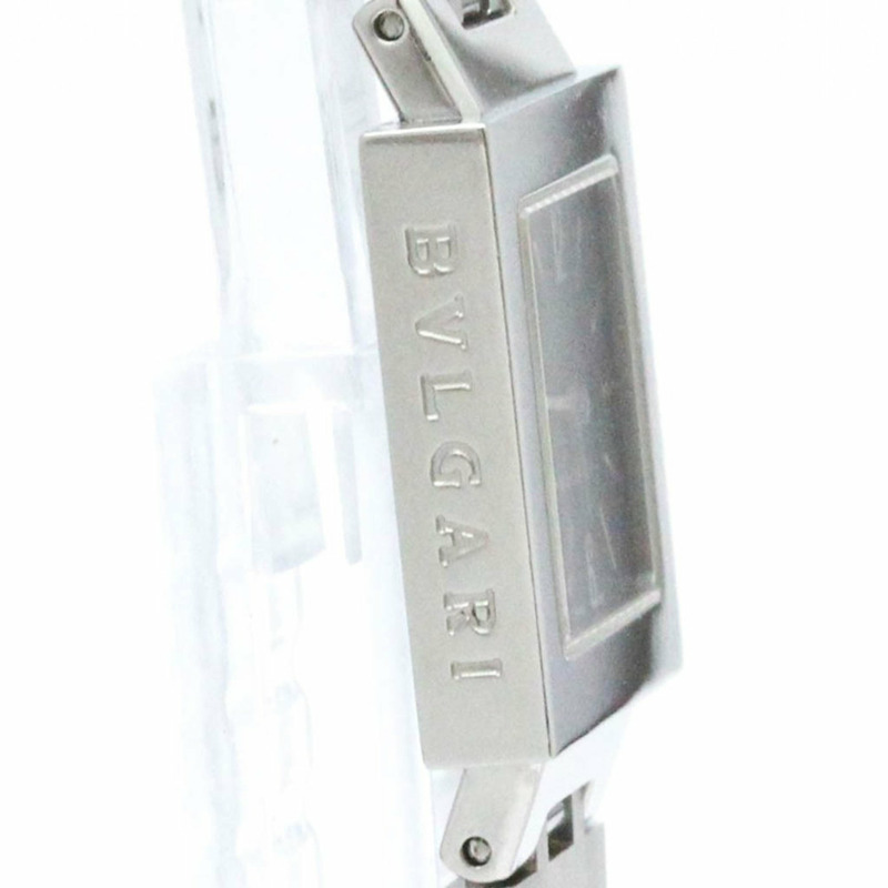 BVLGARI Quadrato 不鏽鋼石英女士腕錶 SQ22SS 拋光-7