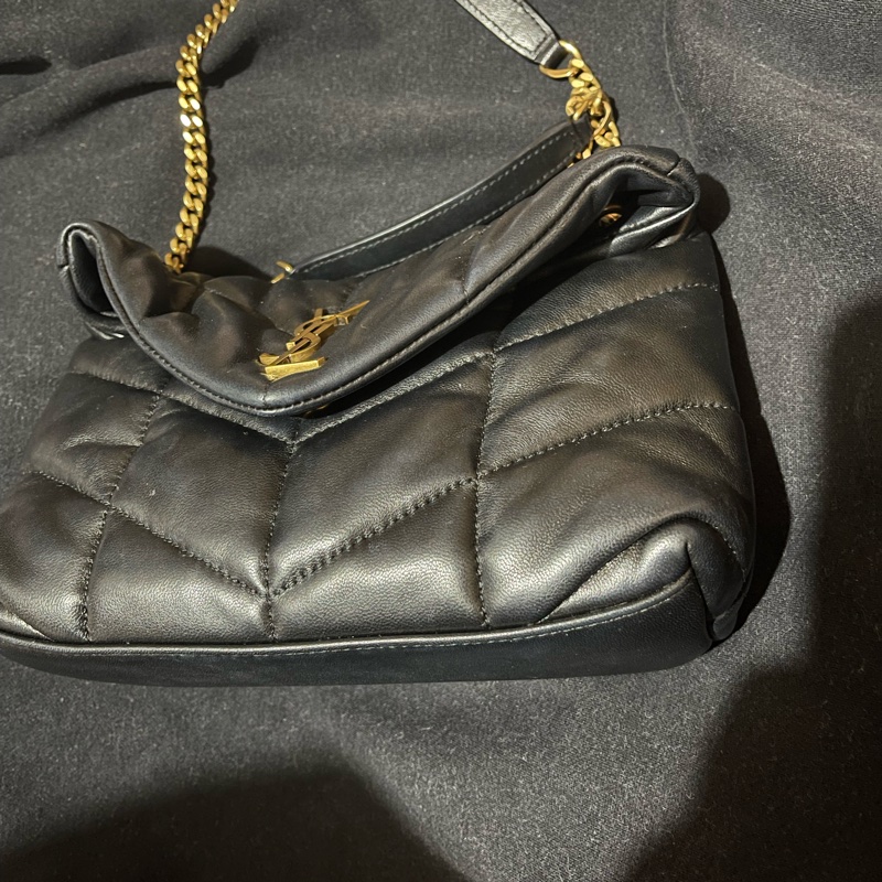 SAINT LAURENT  黑色金釦PUFFER MINI(附台灣購證）-26