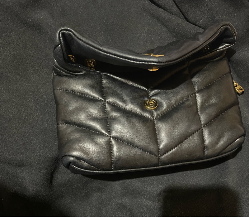 SAINT LAURENT  黑色金釦PUFFER MINI(附台灣購證）-31