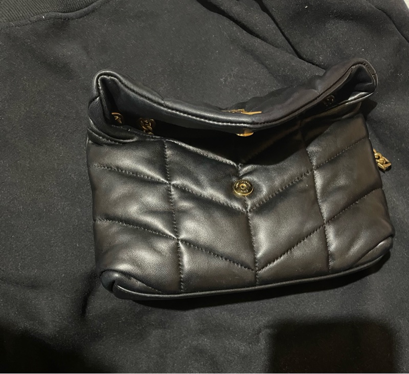 SAINT LAURENT  黑色金釦PUFFER MINI(附台灣購證）-32