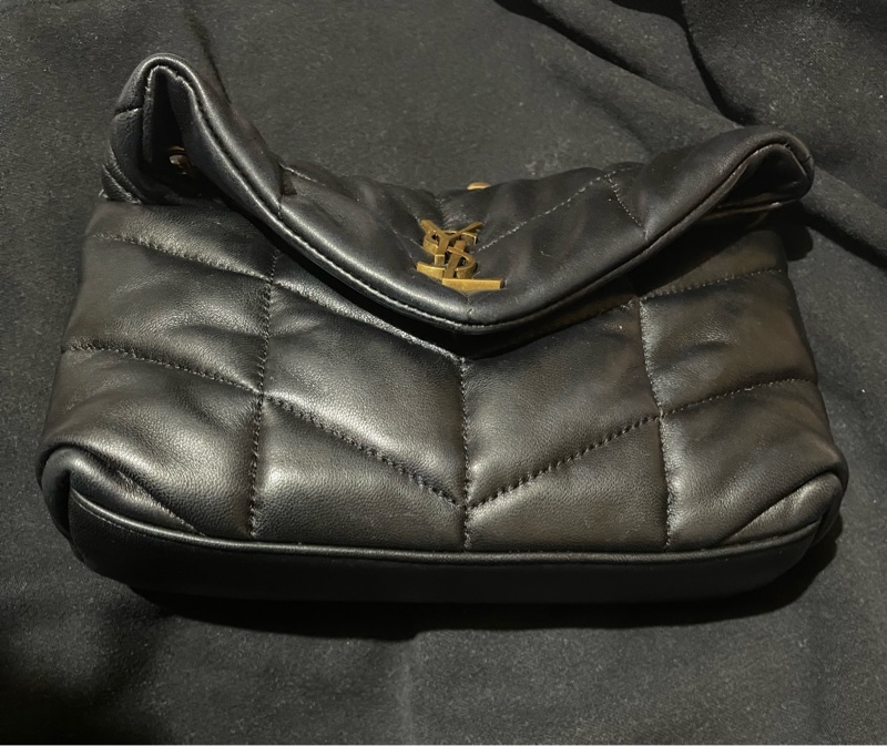 SAINT LAURENT  黑色金釦PUFFER MINI(附台灣購證）-33