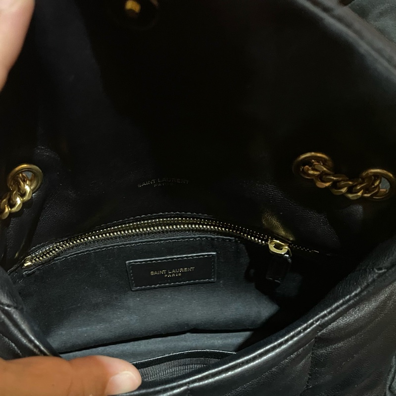 SAINT LAURENT  黑色金釦PUFFER MINI(附台灣購證）-17