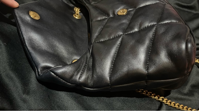 SAINT LAURENT  黑色金釦PUFFER MINI(附台灣購證）-19