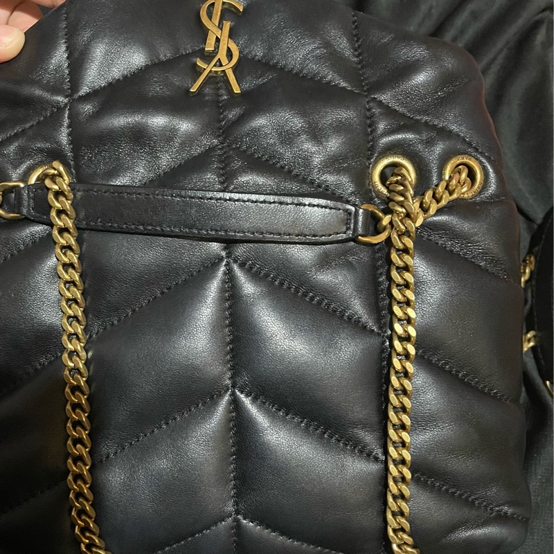 SAINT LAURENT  黑色金釦PUFFER MINI(附台灣購證）-20