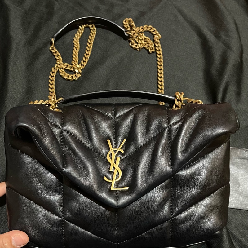 SAINT LAURENT  黑色金釦PUFFER MINI(附台灣購證）-26