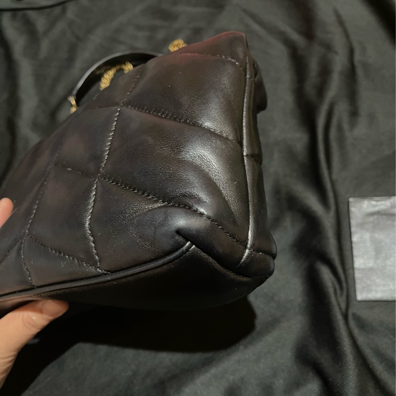 SAINT LAURENT  黑色金釦PUFFER MINI(附台灣購證）-32