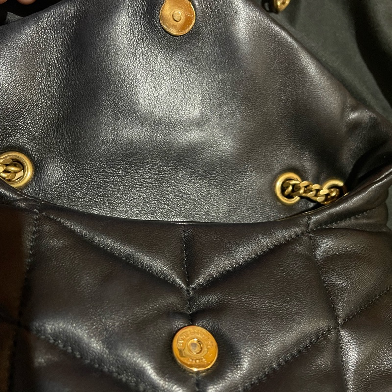 SAINT LAURENT  黑色金釦PUFFER MINI(附台灣購證）-33