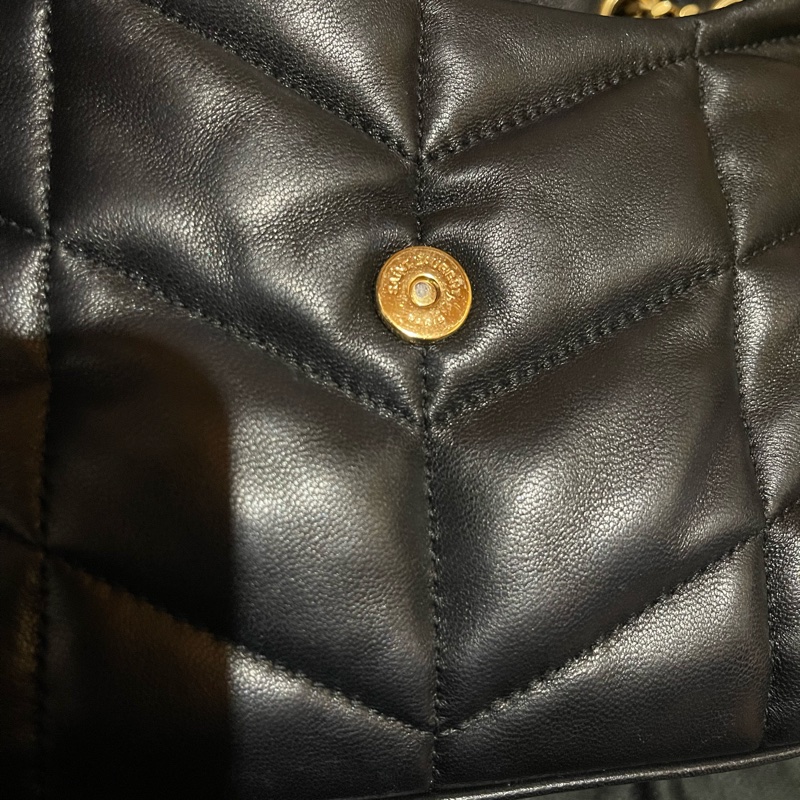 SAINT LAURENT  黑色金釦PUFFER MINI(附台灣購證）-34
