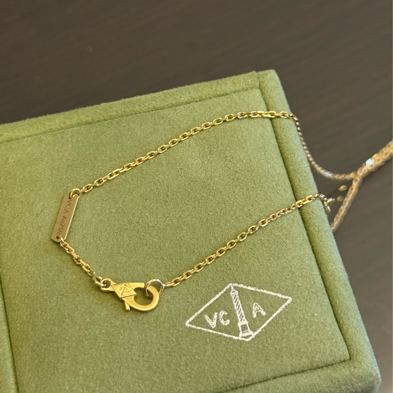 VCA經典白色四葉草項鍊-6